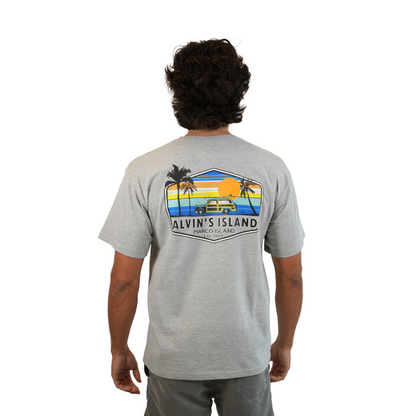 Marco Island Alvin's Island, Combed/Cotton Unisex  Hea Grey T-Shirt Style Cc1000