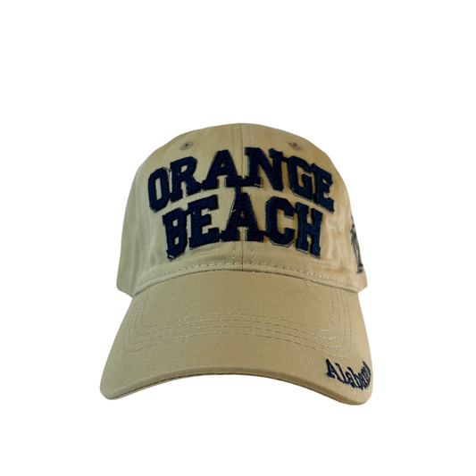 Orange Beach, Al  Beige Cap  Adjustable Style CHB3183