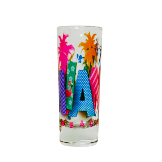 Miami Colorfull Glass Trans Tube 4"High 1.5 Diameter