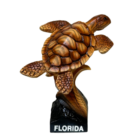 Florida Brown Turtle Figurine Souvenir
