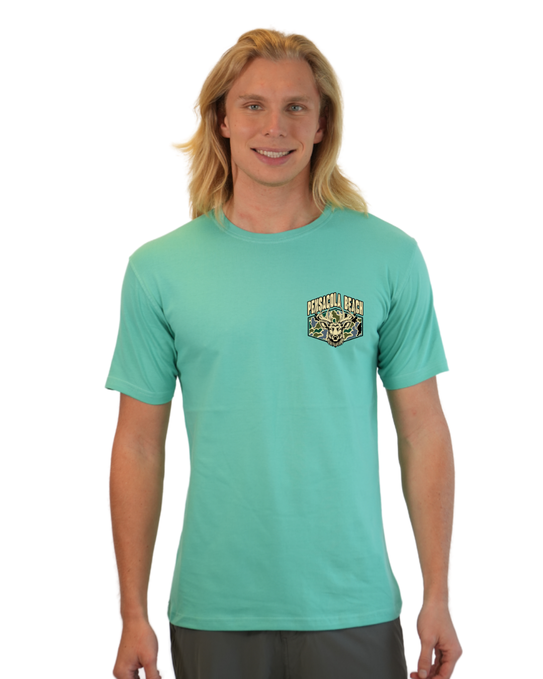 Pensacola Beach Deer  Men T-Shirt – Camouflage Edition