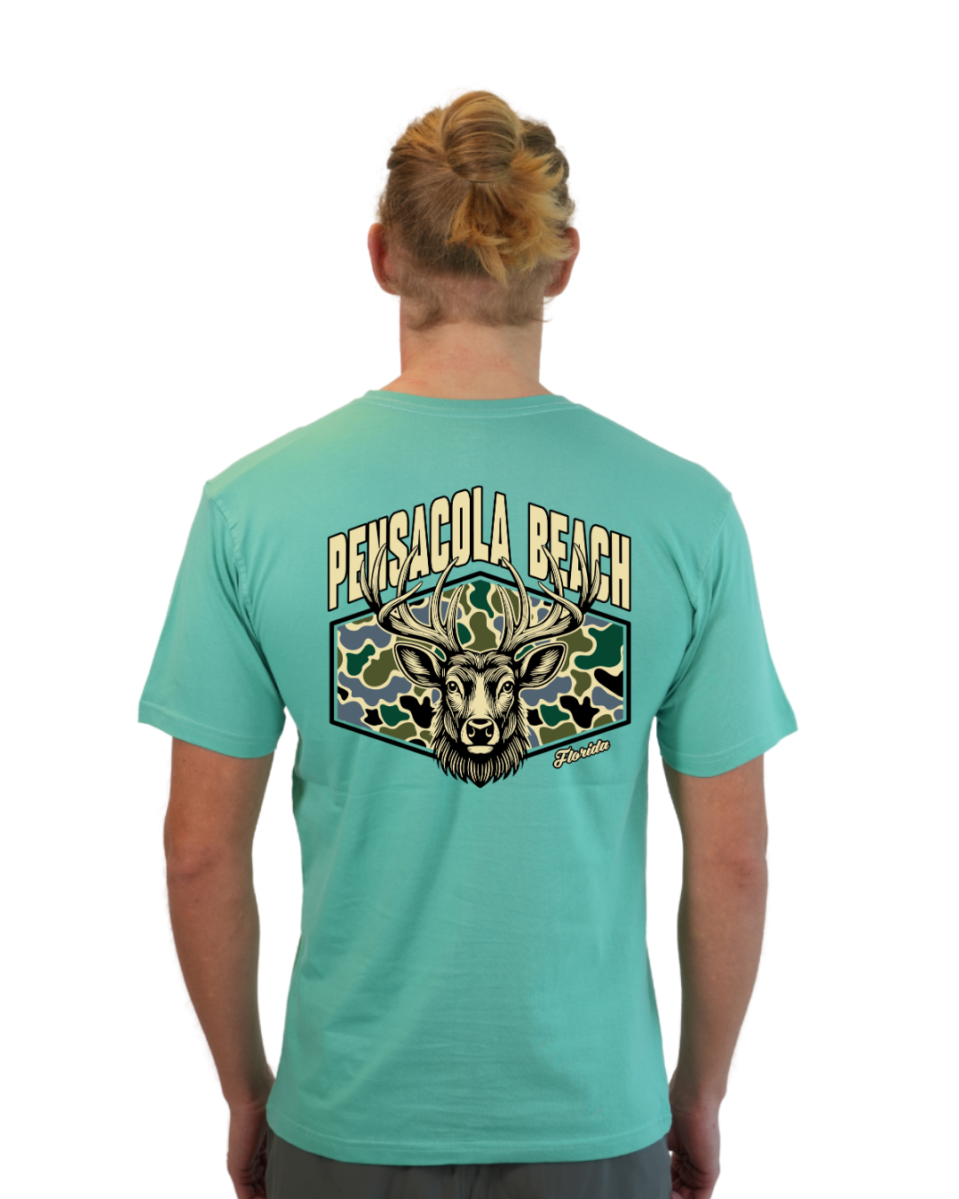 Pensacola Beach Deer  Men T-Shirt – Camouflage Edition
