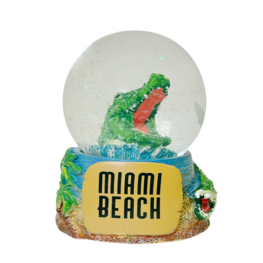 Miami Alligator Water Globes Souvenir