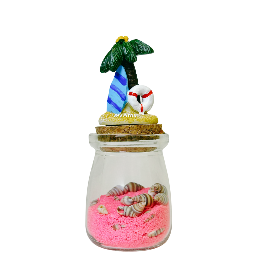 Miami Figurine  Palm Bottle Souvenir