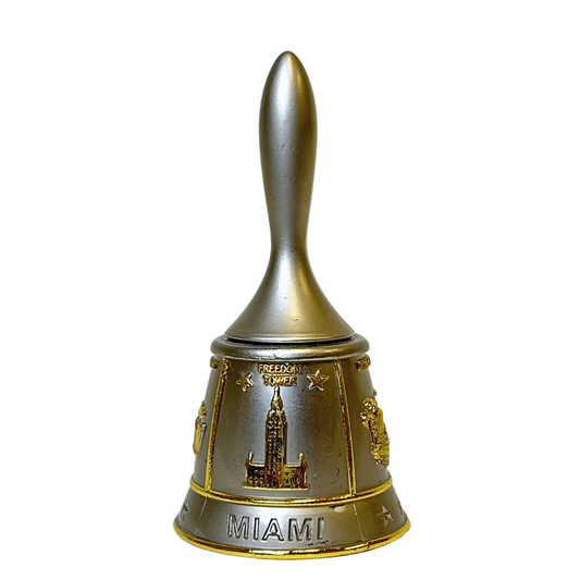 Miami Silver And Gold Bell Souvenir