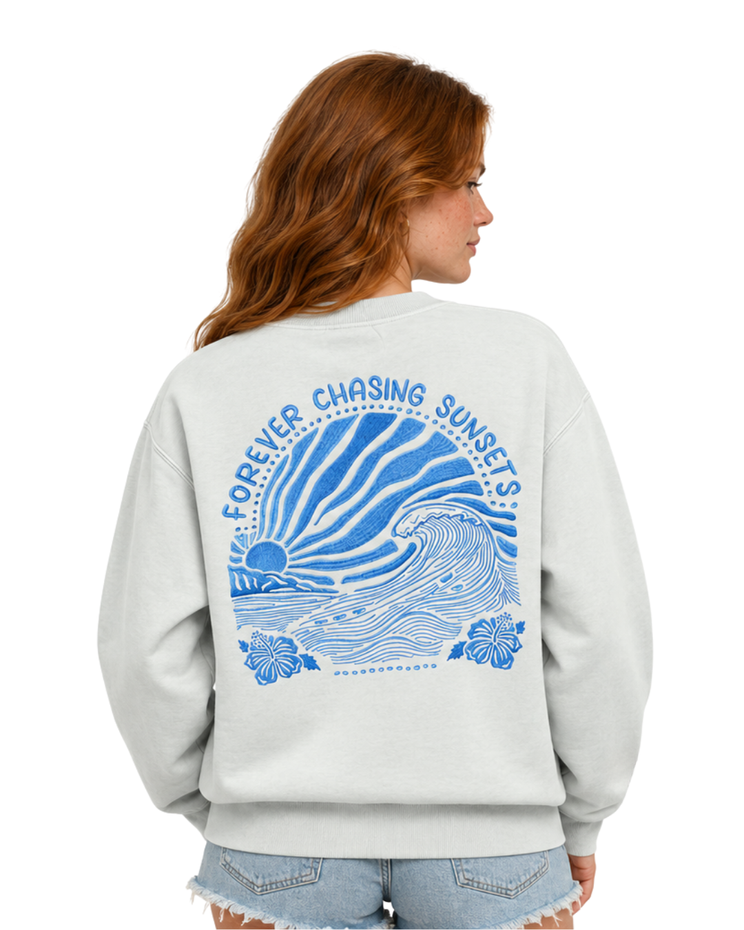 St. Augustine, Wave Back Emb Crewneck