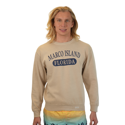 Marco Island Florida Crewneck Sand Unisex Sweatshirt Style Gd05