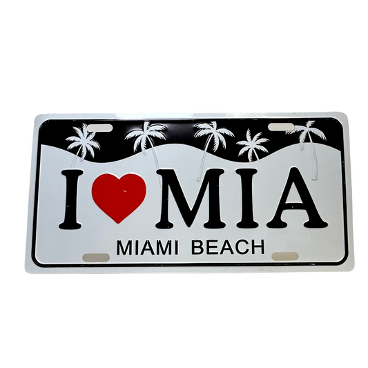 I Love Miami License Plate Souvenir