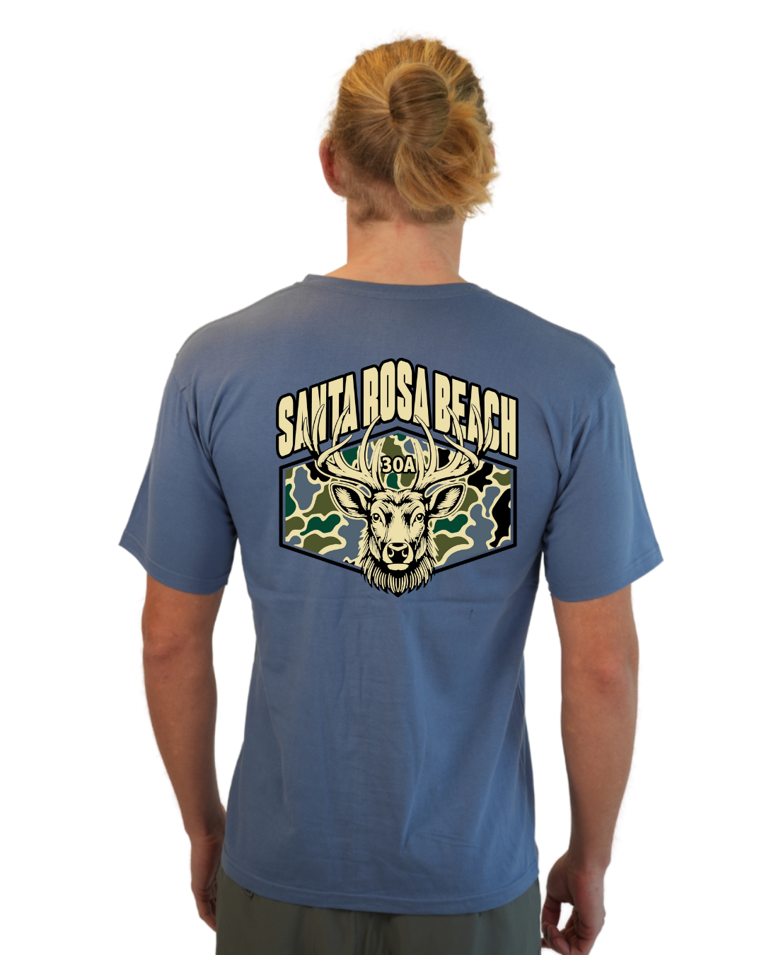 Santa Rosa Beach  Deer  Men T-Shirt – Camouflage Edition