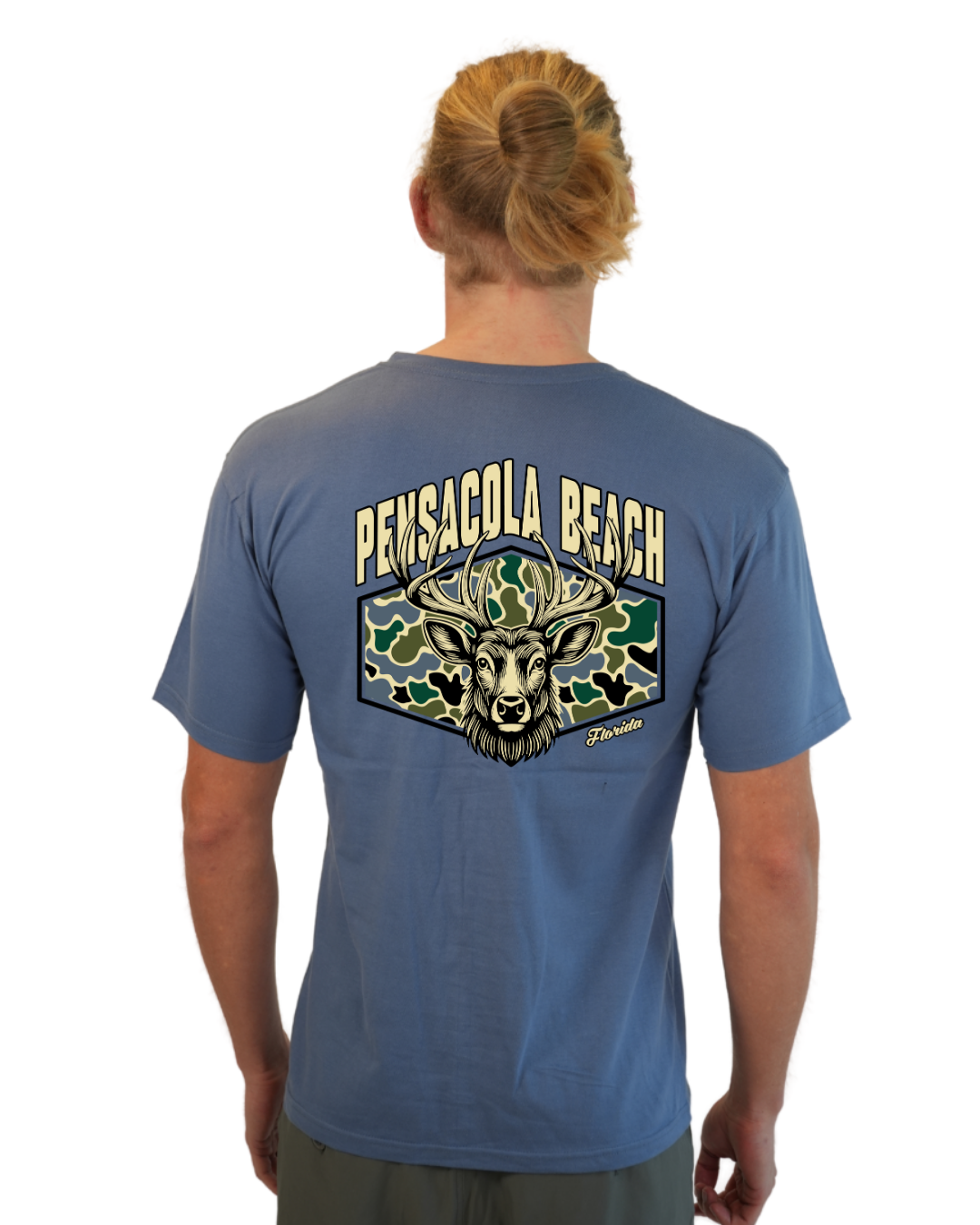 Pensacola Beach Deer  Men T-Shirt – Camouflage Edition