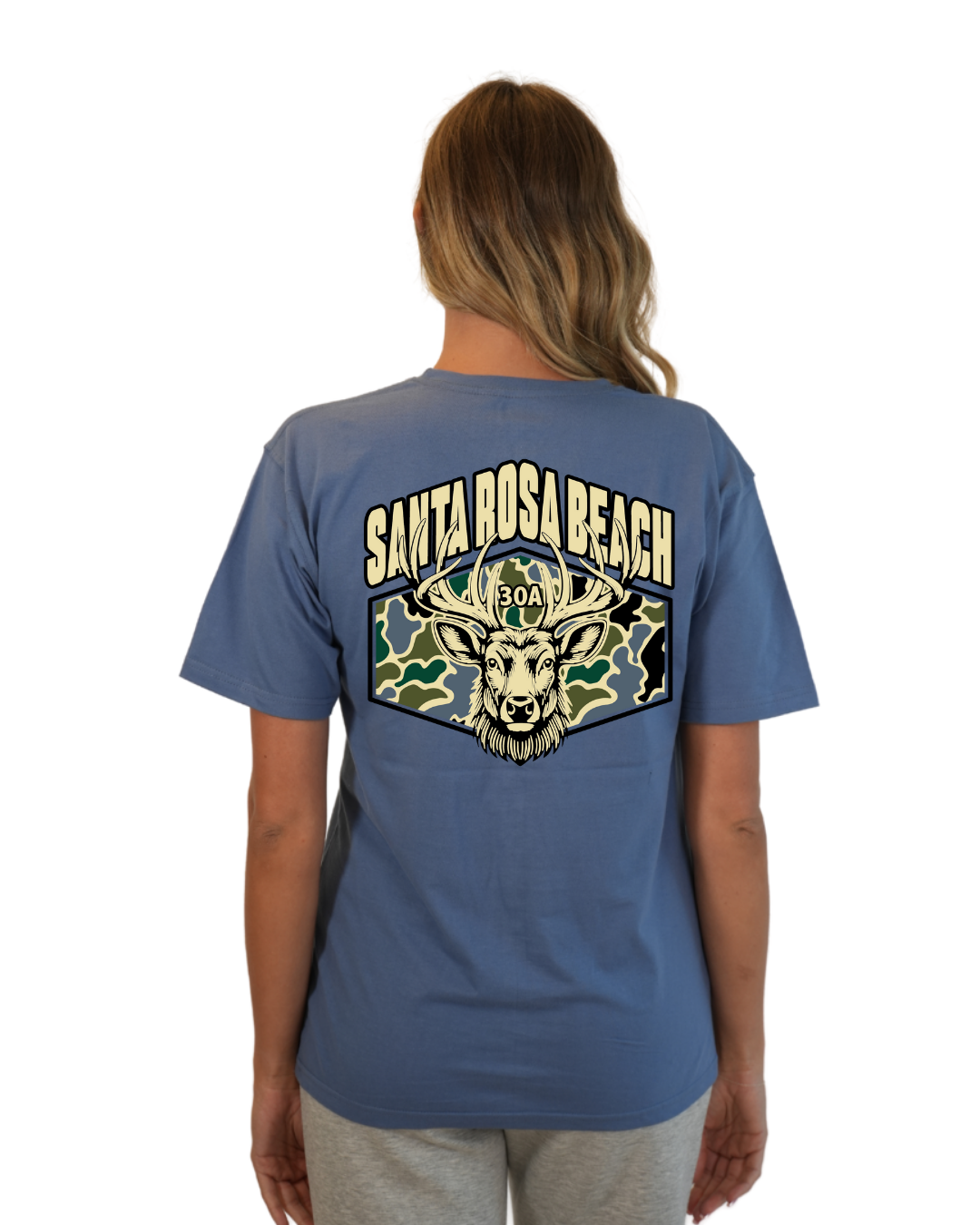 Santa Rosa Beach Deer  Women T-Shirt – Camouflage Edition