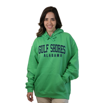 Gulf Shores Alabama Pullover Hoodie Women with Big Front Letters City Name Design Style 252