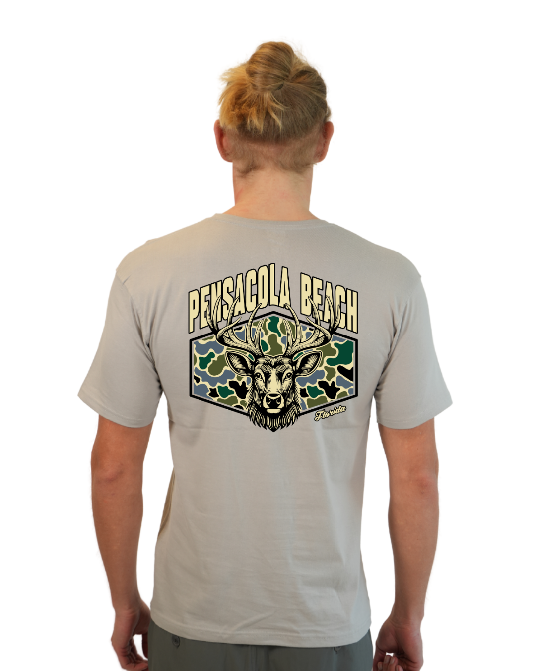 Pensacola Beach Deer  Men T-Shirt – Camouflage Edition