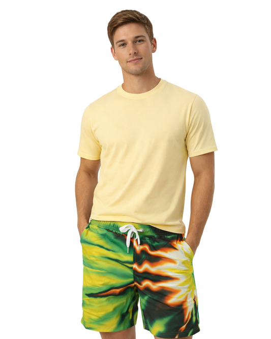 Mens Swim Trunks Green Brazil Style Sm-022