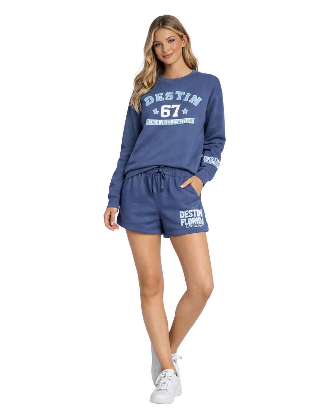 Destin, Fl Beach Vibes Coast Live Short -Part of a Set-Style ETP042S Clothing alvinsisland.com Blue Iris S