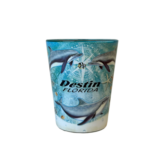 Destin Dolphins Design Shots Glass