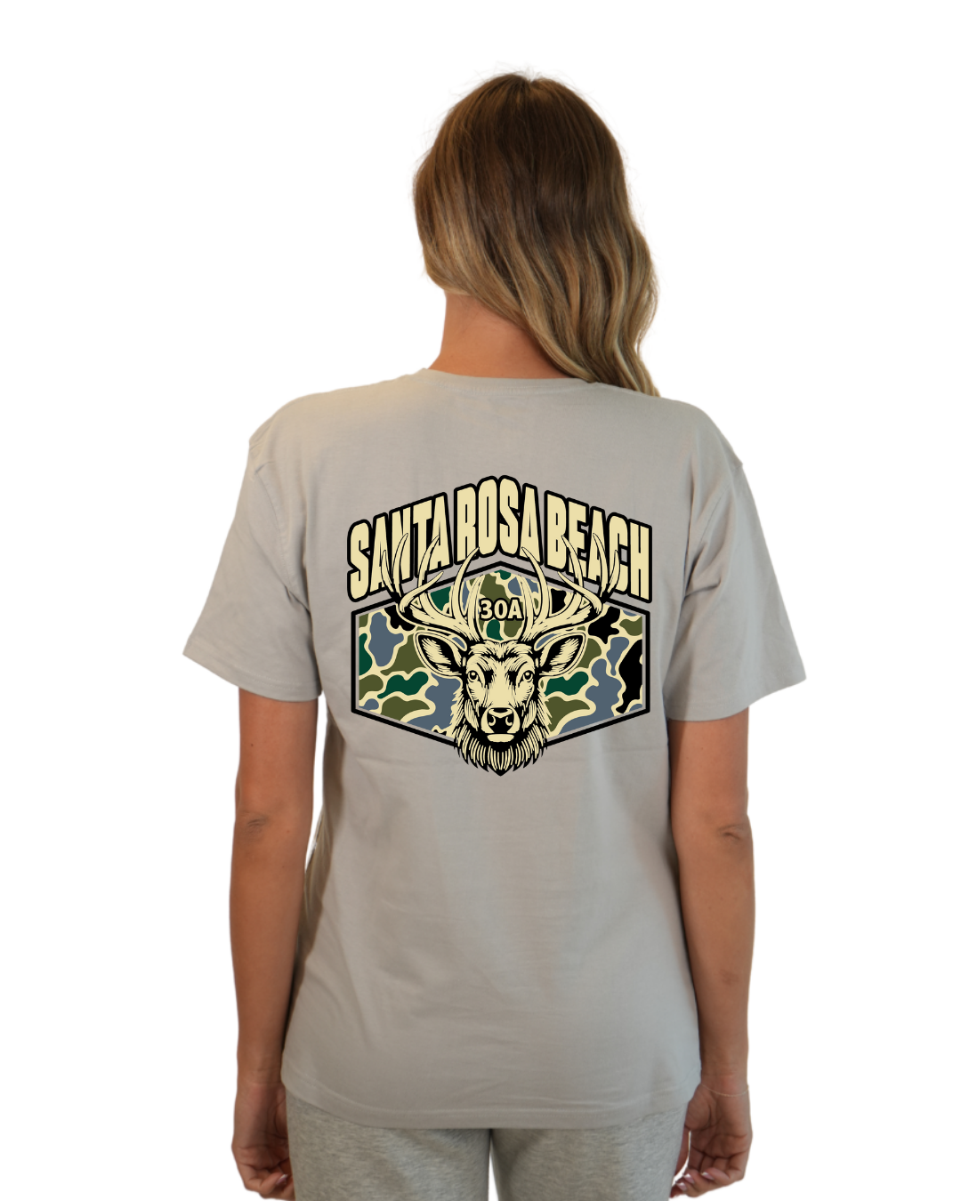 Santa Rosa Beach Deer  Women T-Shirt – Camouflage Edition
