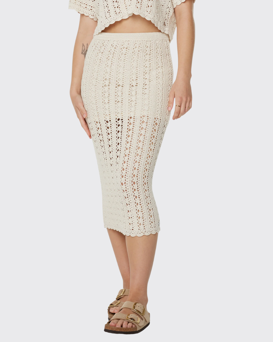 Roxy Sea Swirl Crochet Skirt Skirts Roxy S Beige