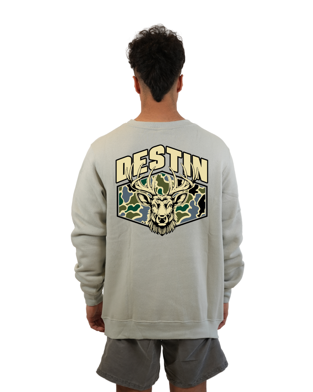 Destin Deer Crewneck – Camouflage Edition crewneck alvinsisland.com