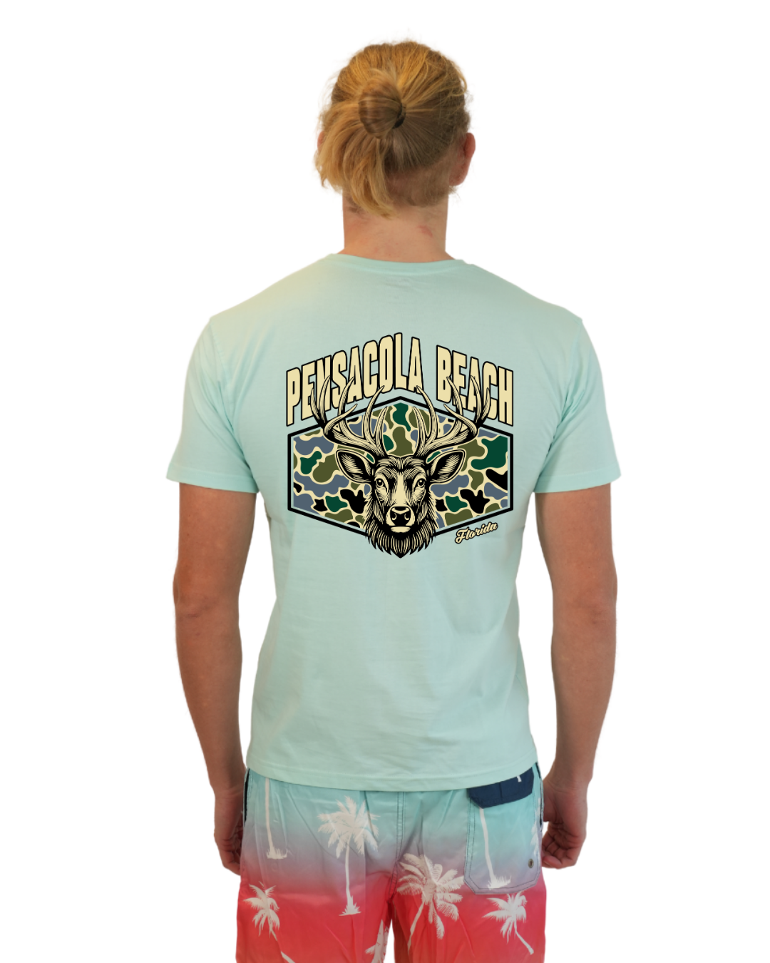 Pensacola Beach Deer  Men T-Shirt – Camouflage Edition