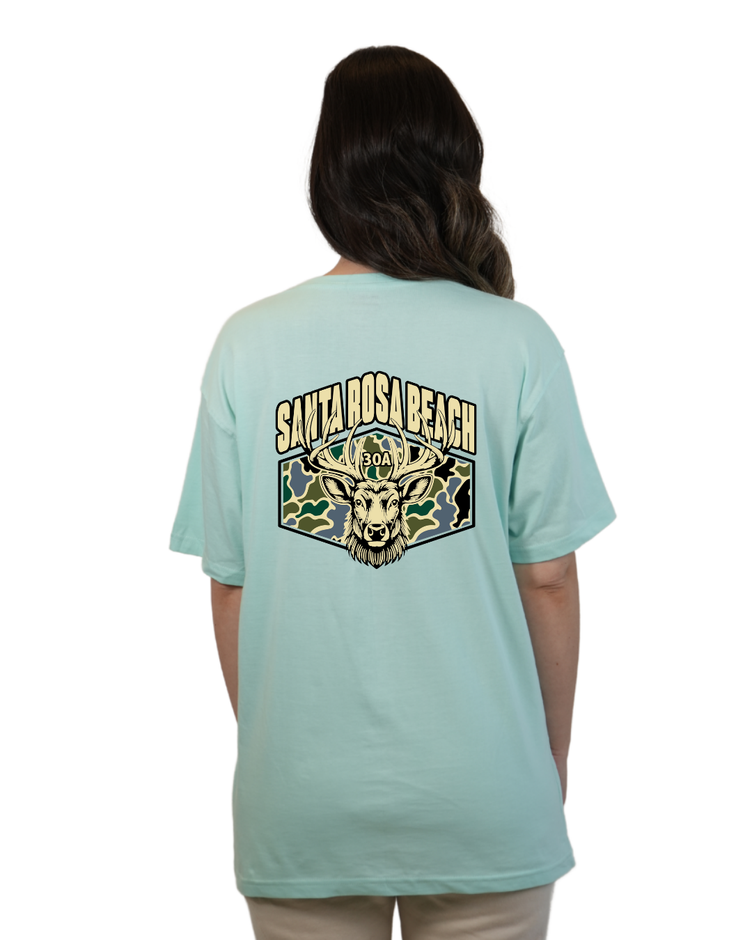 Santa Rosa Beach Deer  Women T-Shirt – Camouflage Edition