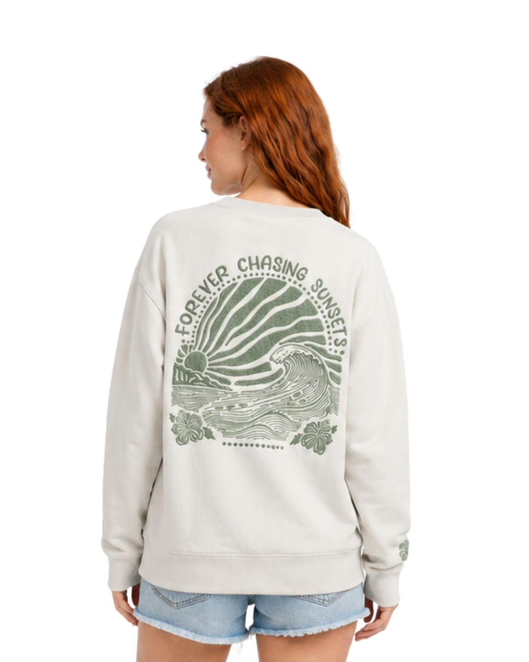St. Augustine, Wave Back Emb Crewneck