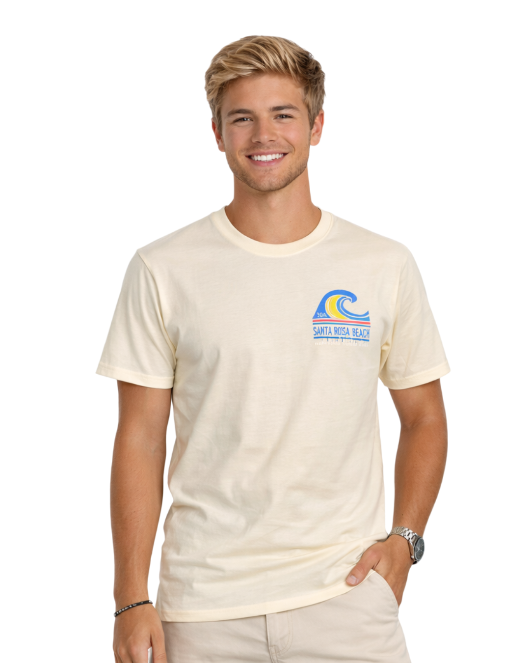 Santa Rosa Beach, Fl Good Vibes Design Men’s T-Shirt