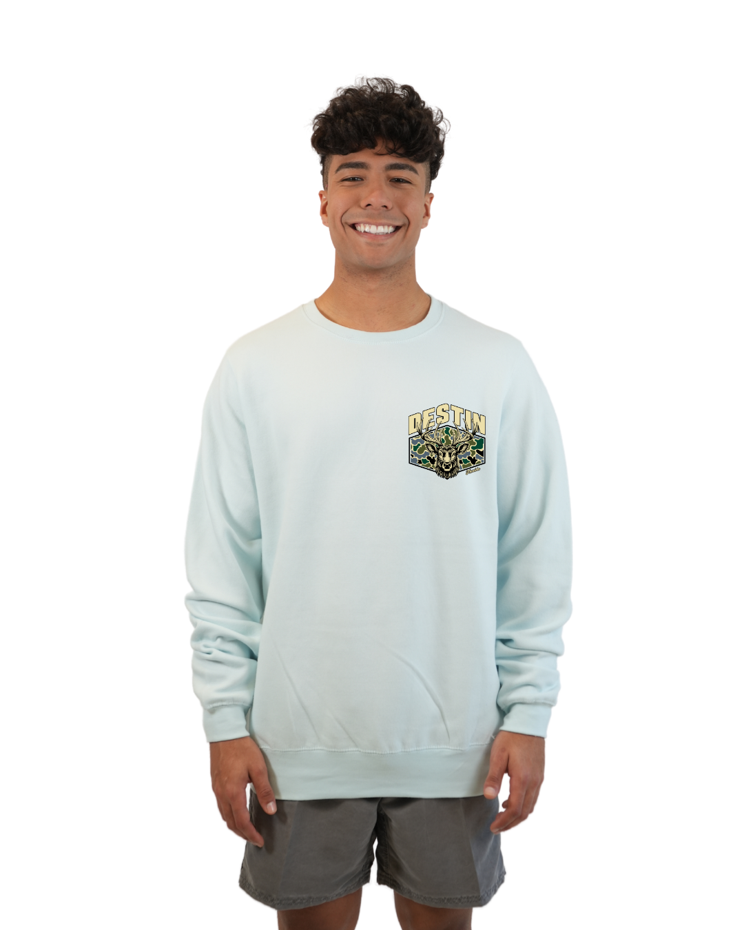 Destin Deer Crewneck – Camouflage Edition crewneck alvinsisland.com Pool day S