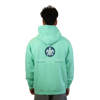 Pensacola Beach with front SeaTurtle's pocket design and back big SeaTurtle's Design Pullover Hoodie Men Style 252