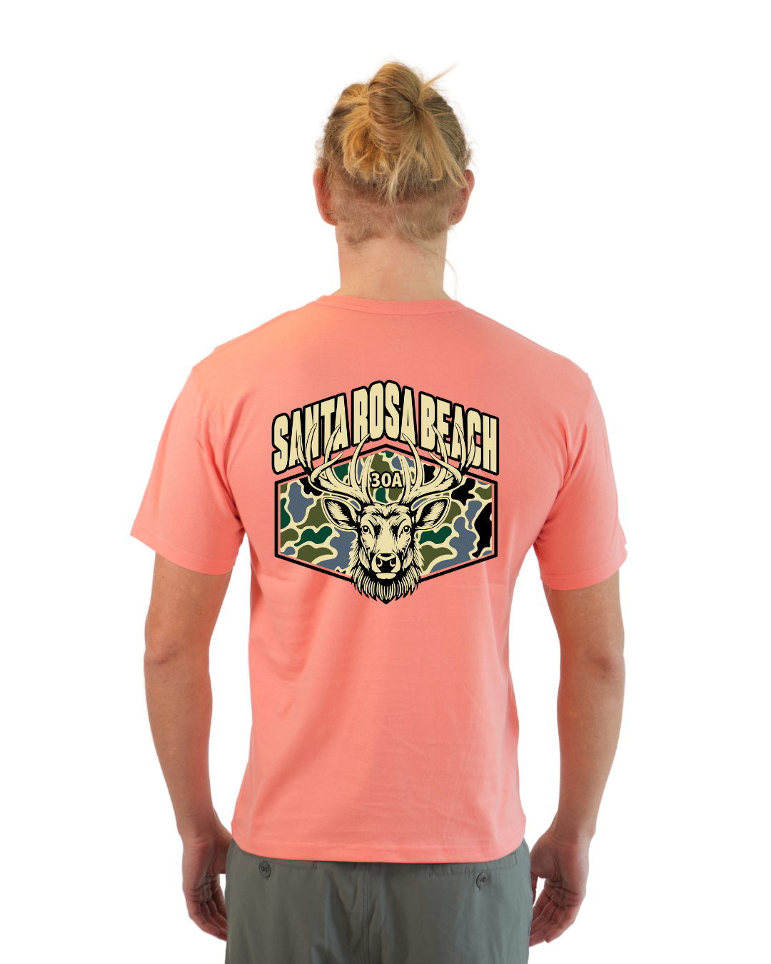 Santa Rosa Beach  Deer  Men T-Shirt – Camouflage Edition