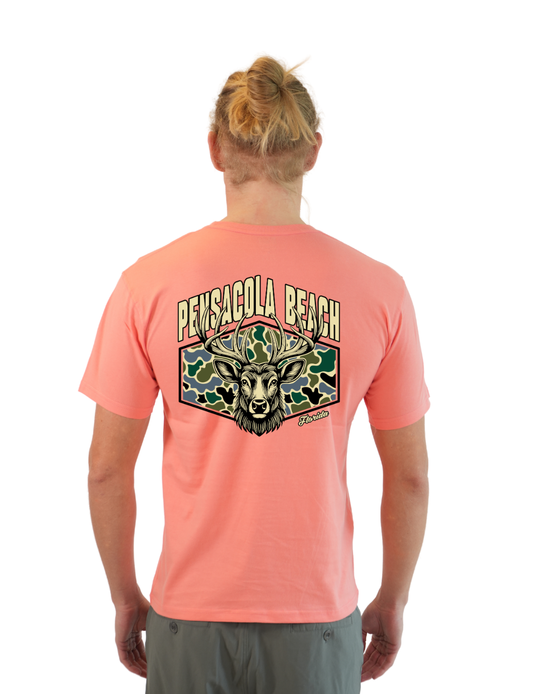 Pensacola Beach Deer  Men T-Shirt – Camouflage Edition