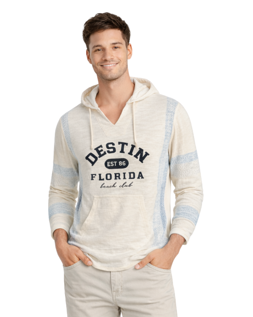 Destin, Fl Printed City Name Hoodie Style AI11444 HOODIES alvinsisland.com Ice Blue S