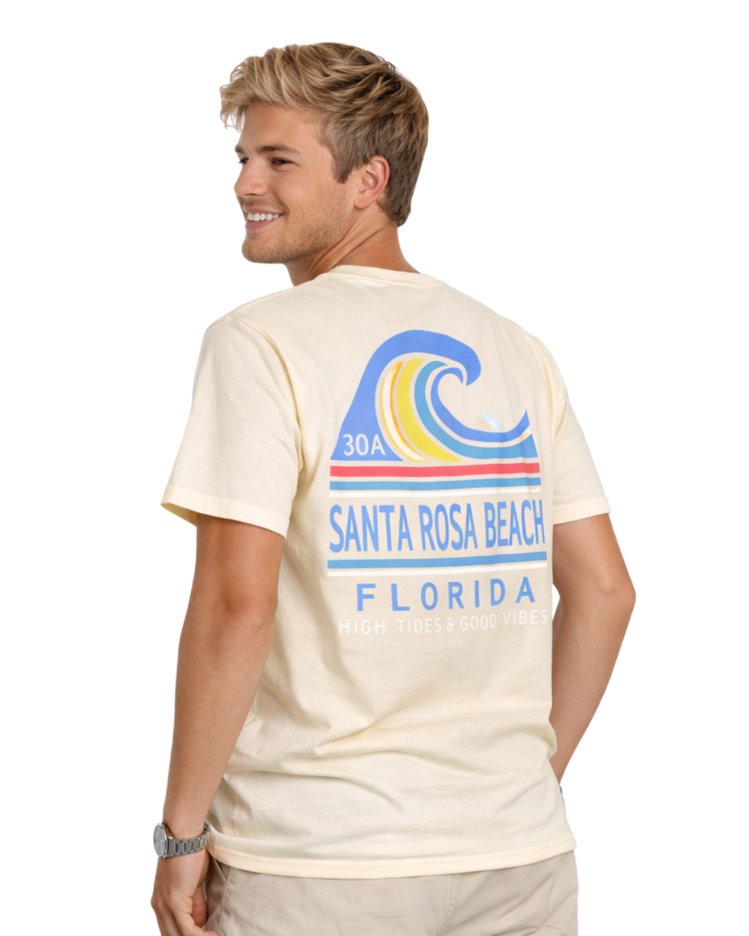 Santa Rosa Beach, Fl Good Vibes Design Men’s T-Shirt