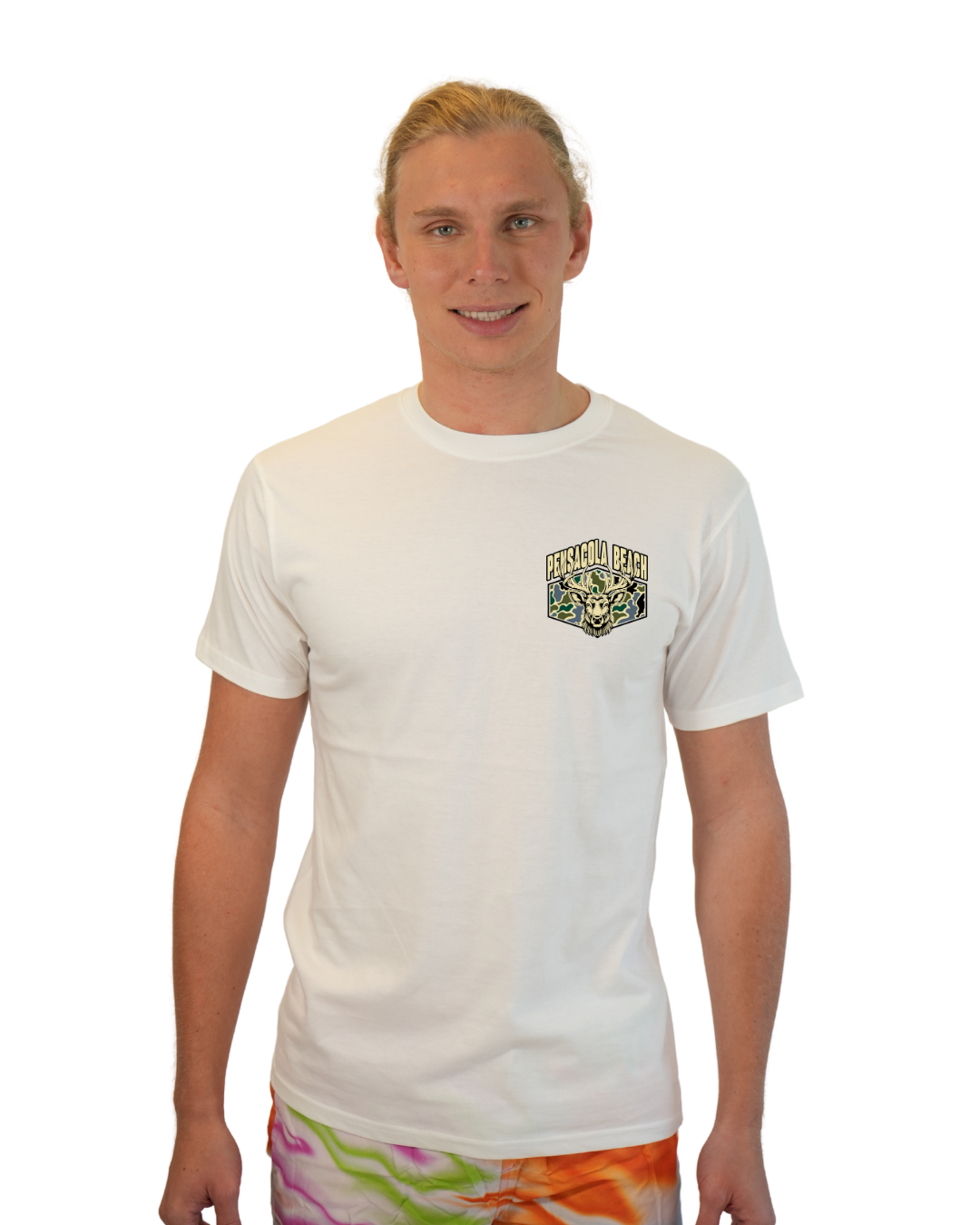 Pensacola Beach Deer  Men T-Shirt – Camouflage Edition