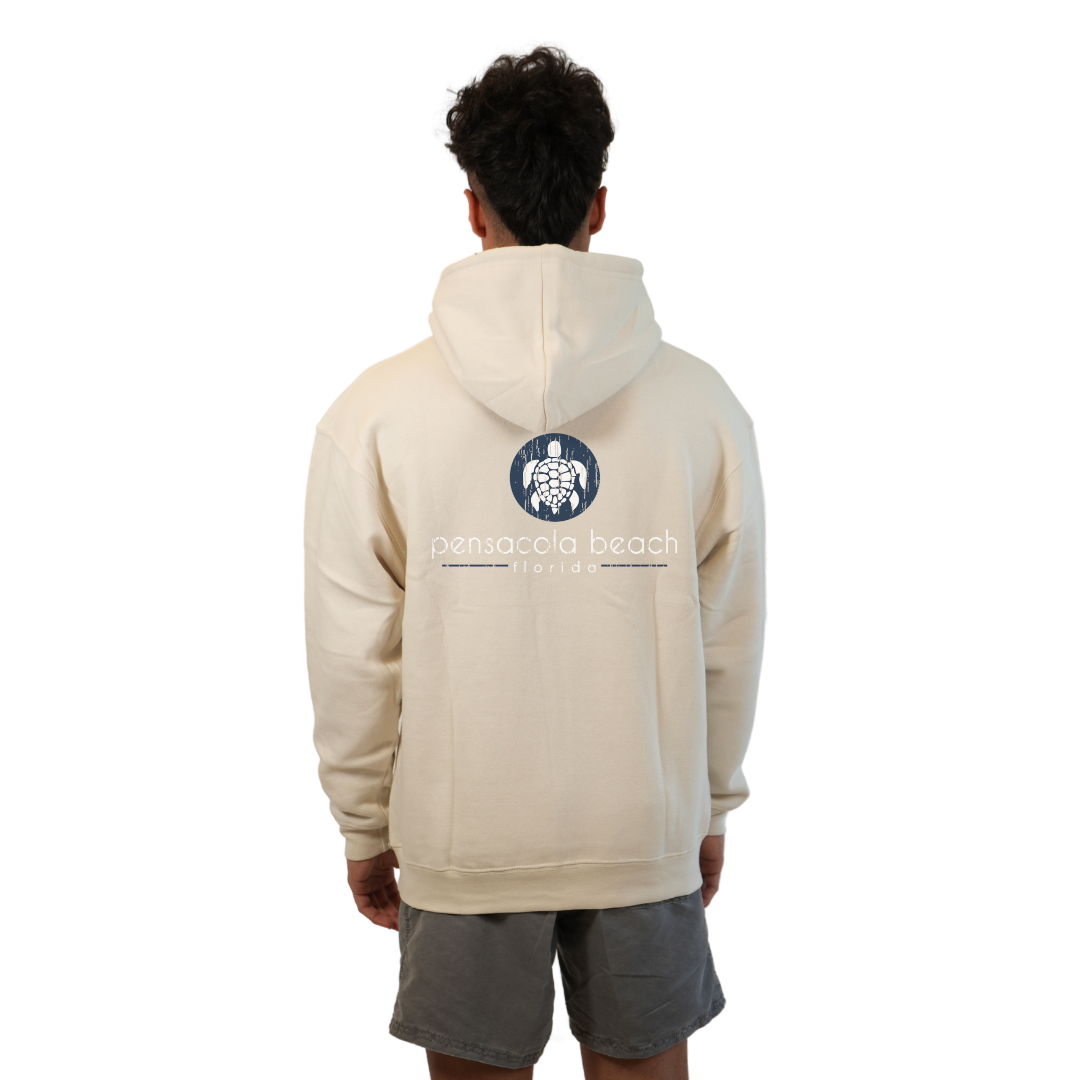 Pensacola Beach with front SeaTurtle's pocket design and back big SeaTurtle's Design Pullover Hoodie Men Style 252