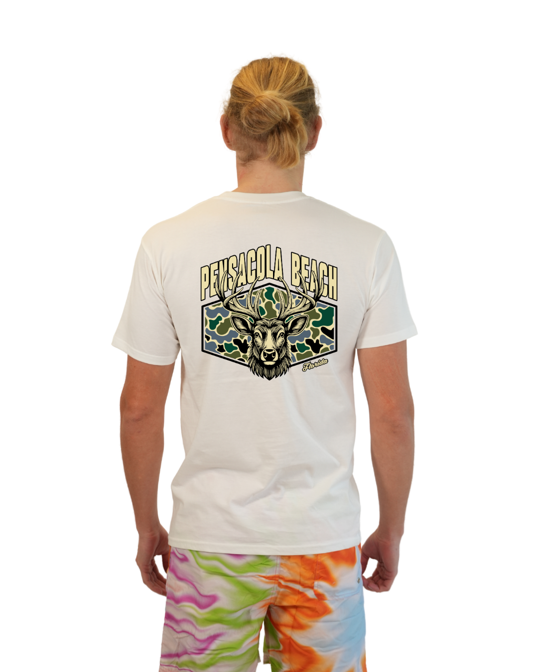 Pensacola Beach Deer  Men T-Shirt – Camouflage Edition
