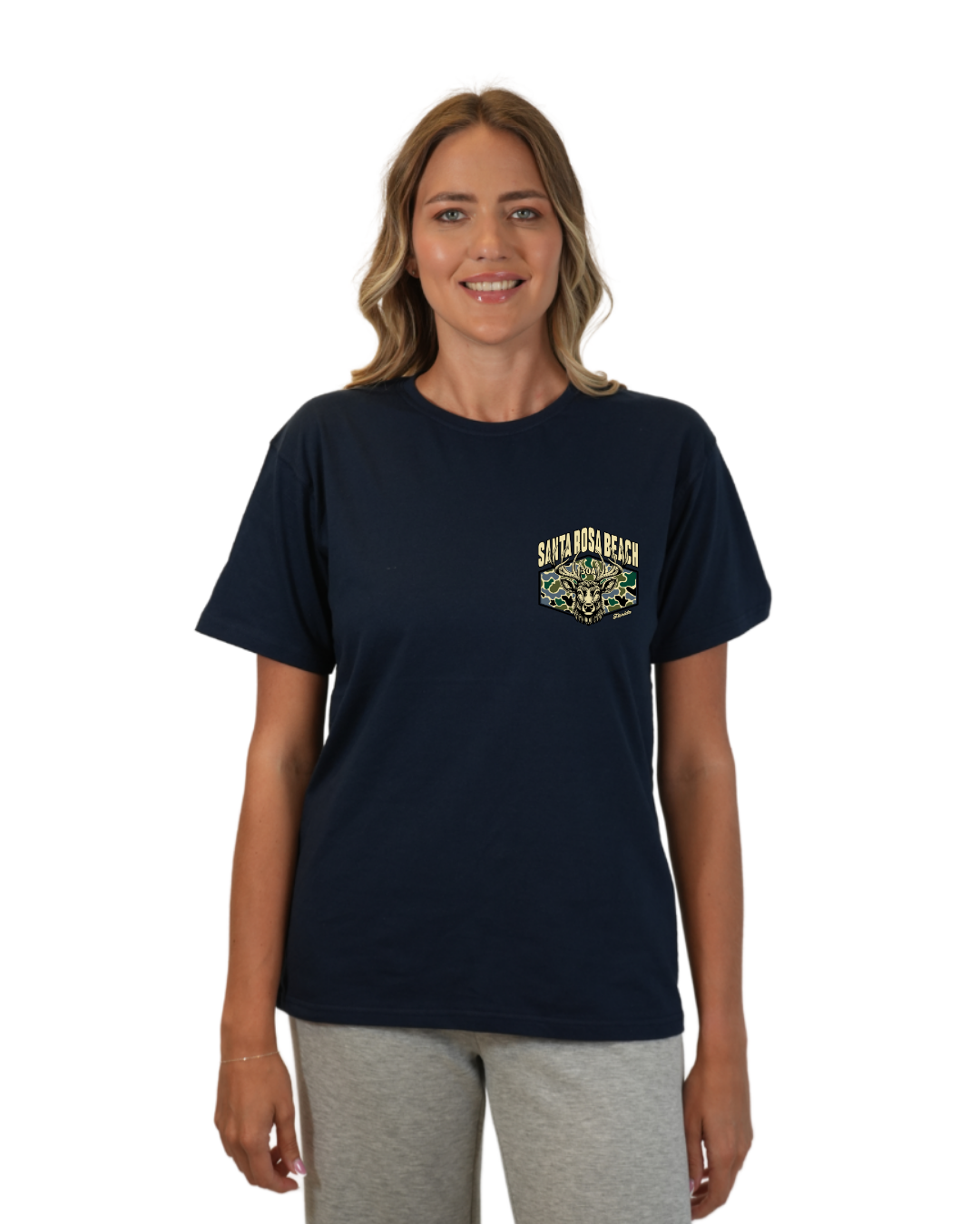 Santa Rosa Beach Deer  Women T-Shirt – Camouflage Edition