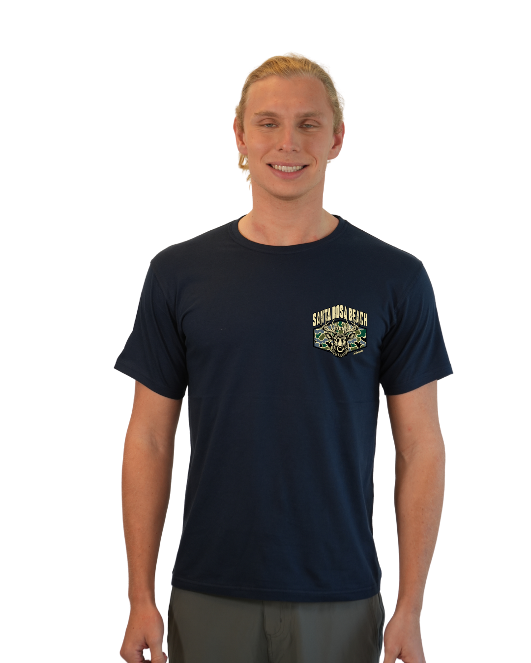 Santa Rosa Beach  Deer  Men T-Shirt – Camouflage Edition