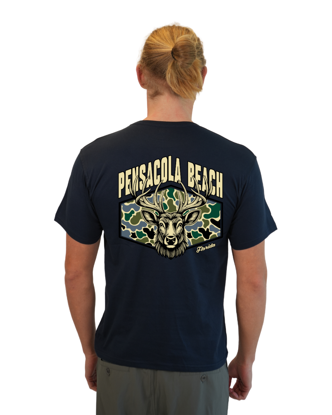 Pensacola Beach Deer  Men T-Shirt – Camouflage Edition