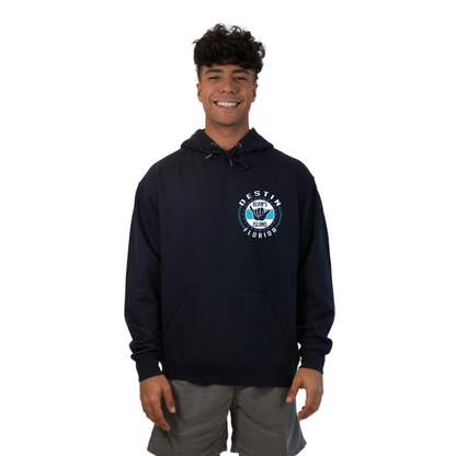 Destin Pullover Hoodie Men with Alvin's Island Hang Loose Front and Back Design Style 252