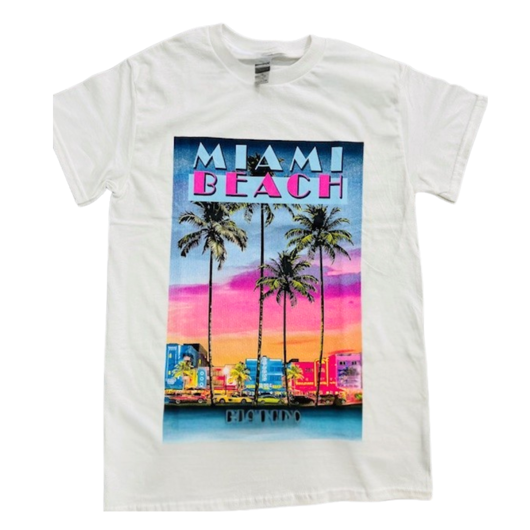 Miami Beach Vintage Design T-shirt Style 5000