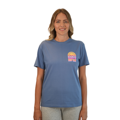 Miami Ocean Beach Combed/Cotton Women Blue Jean  T-Shirt Style Cc1000