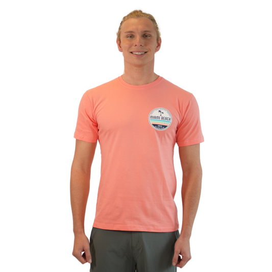 Miami World's Most Combed/Cotton Unisex Peach T-Shirt Style Cc1000