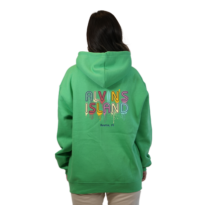 Destin Florida Pullover Hoodie Women with Alvin's Island Drip Panting front and back Design Style 252