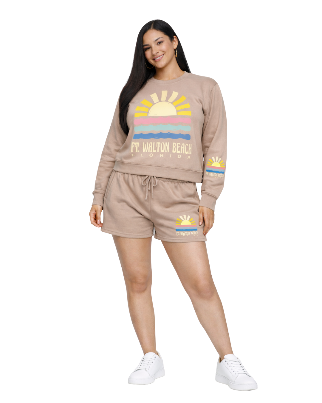 Ft. Walton Beach Sun / Stripes Short Set (Two Piece) Clothing alvinsisland.com