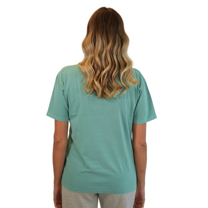 Miami Palm Trees Circle Combed/Cotton Women Seagrass T-Shirt Style Gd001