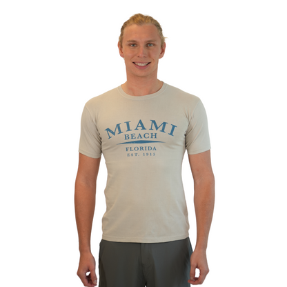 Miami  Est.1915 Combed/Cotton Unisex  Oyster T-Shirt Style Gd001