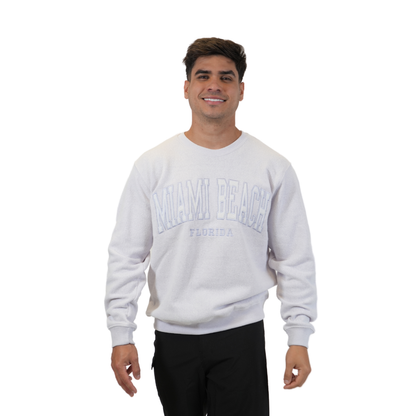 Miami Beach Fl. Nantucket Crewneck W/ City Name Applique Style Ap267