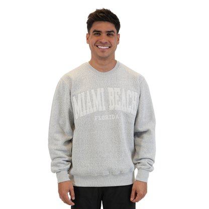 Miami Beach Fl. Nantucket Crewneck W/ City Name Applique Style Ap267