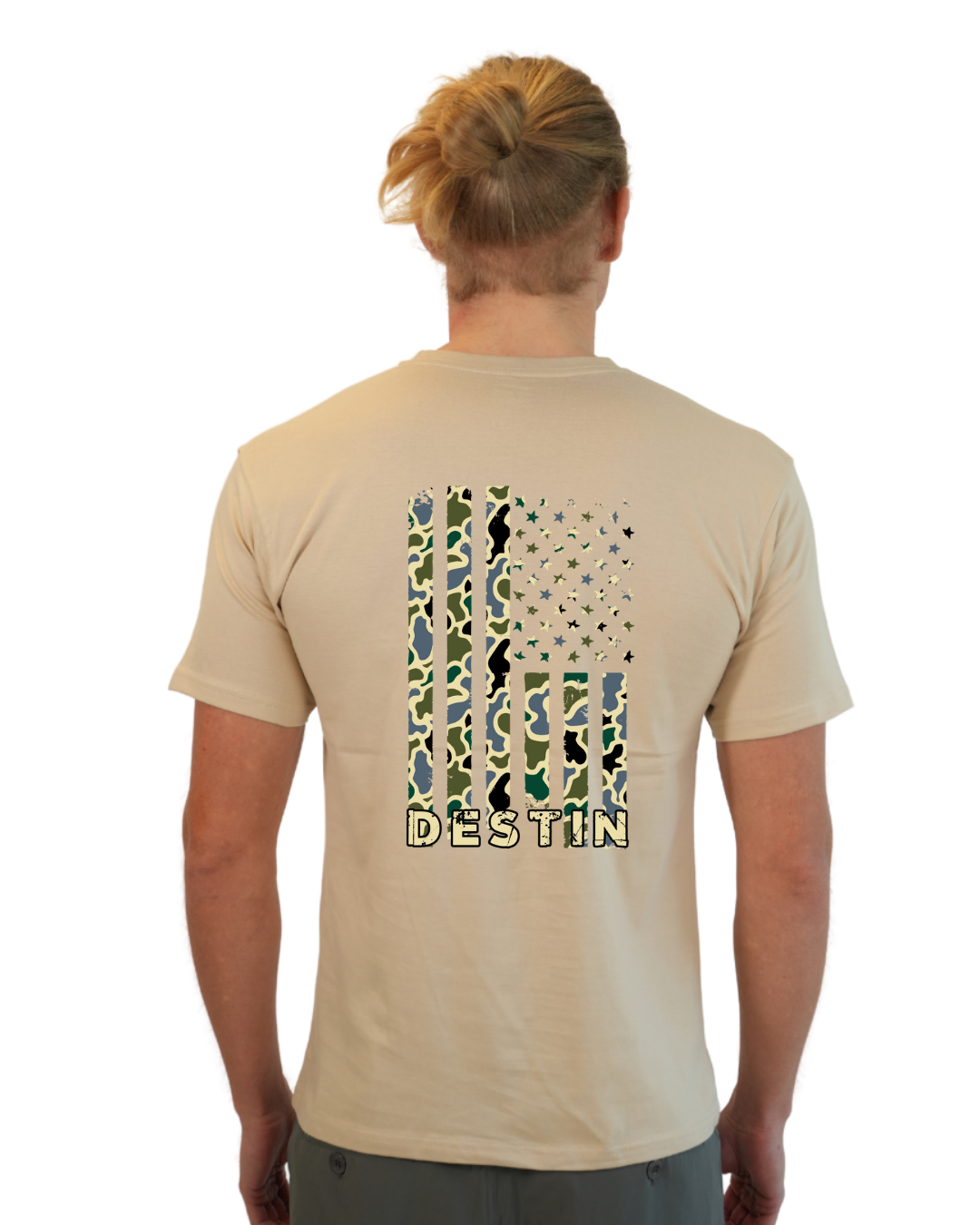 Destin American Flag Men T-Shirt – Camouflage Edition T-SHIRT alvinsisland.com